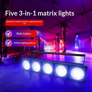 ไฟเวที LED Matrix 5 หัว 3-in-1 RGB DMX512 ความสว่างสูง สำหรับใช้งานในร่มและกลางแจ้ง เหมาะสำหรับงานดีเจ คลับ บาร์ คอนเสิร์ต และงานอีเว้นท์ให้เช่า - Product Image 3