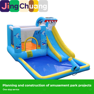 Château gonflable pour enfants, trampoline domestique, toboggan <span class=keywords><strong>aquatique</strong></span> en forme de requin, petit trampoline d'extérieur, château gonflable ludique, jouets - Product Image 5