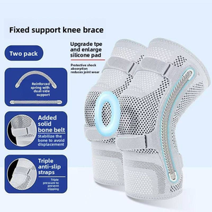 <span class=keywords><strong>Rodillera</strong></span> Médica con Resortes Laterales y Almohadilla de Silicona, Soporte Ajustable para Rodilla, Alivio del Dolor de <span class=keywords><strong>Menisco</strong></span>, Artritis y Articulaciones - Product Image 2