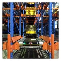 Chariot transpalette électrique robuste pour entrepôt, chariot navette automatique personnalisé, rayonnage radio pour stockage métallique
