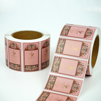 Étiquettes adhésives personnalisées imperméables pour produits cosmétiques, impression de logo, emballage en rouleau, étiquettes adhésives pour tubes de lotion