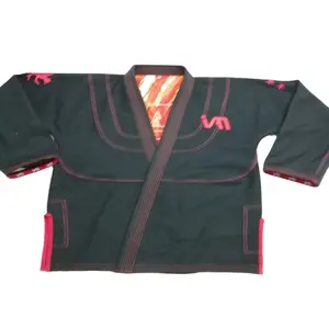 批发100% 棉男式Shoyorolls成人粉色Gi白色bjj gi Bjj和服Judogi柔道制服提供棉oem bjj gi