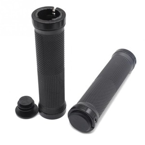 Poignées de guidon de vélo 22,2 mm en alliage d'aluminium avec verrouillage double face, antidérapantes en caoutchouc pour VTT - Product Image 4