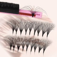 Plateaux d'Extensions de Cils en Cachemire 0.02 0.03 0.05 Noir Mat Premium Vente en Gros de Plateaux de Cils Volume