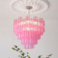 Lustre en fer de luxe français, lampe suspendue de taille moyenne pour chambre à coucher, salon, salle à manger et escalier