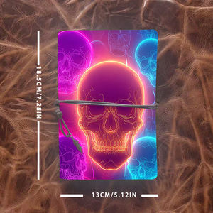 Bloc <span class=keywords><strong>de</strong></span> notas A6 adecuado para anotaciones <span class=keywords><strong>de</strong></span> guiones <span class=keywords><strong>de</strong></span> estudiantes <span class=keywords><strong>de</strong></span> <span class=keywords><strong>teatro</strong></span> y horarios <span class=keywords><strong>de</strong></span> ensayo con calaveras <span class=keywords><strong>de</strong></span> colores neón en un grupo Pa - Product Image 4