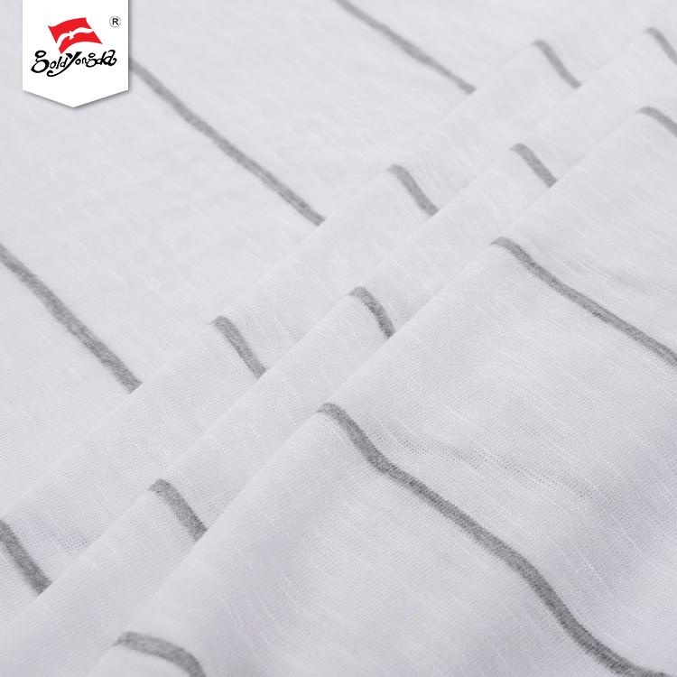 Factory price china manufacturer wholesale fashionable polyester soft knit jersey black white stripe fabric