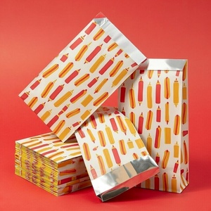 Bolsa <span class=keywords><strong>de</strong></span> Papel Kraft para Comida para Llevar, Personalizada <span class=keywords><strong>de</strong></span> Fábrica, para Barbacoa, Pollo Frito, Hot Dogs, Embalaje Rápido, Resistente a la Grasa, Ecológica - Product Image 5