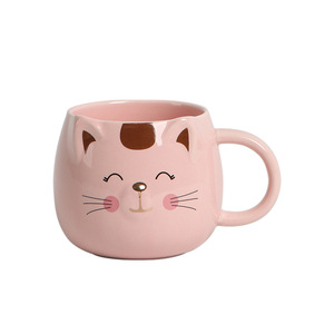 Cerâmica Gato Bonito Copo Branco/Preto Café Leite Canecas Dos Desenhos Animados Sorvete Açúcar Chá Sobremesa Sopa Escritório Casal Beber copos - Product Image 5