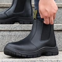 Sepatu Keselamatan Kerja Industri GUYISA Profesional S1 Anti-statis untuk Bengkel, Kulit Sapi Lembut dengan Pelindung Baja di Ujungnya