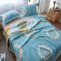 Couverture en coton 100% tissé uni pour lit et canapé, couette tricotée jacquard à motifs botaniques, couverture en gaze ultra douce à six couches