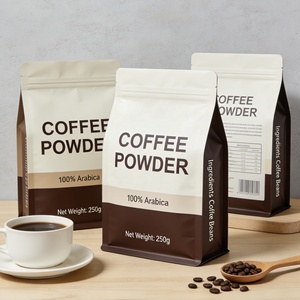 <span class=keywords><strong>Sac</strong></span> d'emballage de café personnalisé imprimé, recyclable, monomatériau, refermable avec fermeture éclair, pochette plate pour bouteille avec valve - Product Image 1