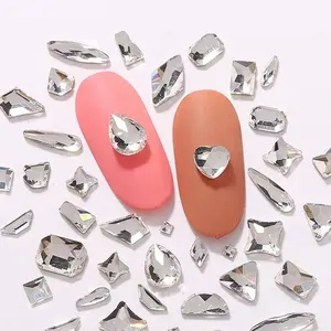 宾闪亮水晶AB异形钻石水钻平背混合美甲艺术水钻指甲供应商