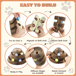 Nobleza ของเล่นรูปสะพานโค้งมหัศจรรย์ของเล่นรูปแมวที่ขูดขีดแบบโต้ตอบเป็นมิตรกับสิ่งแวดล้อมของเล่นรูประฆังที่ได้แรงบันดาลใจจากธีมภาพเคลื่อนไหว - Product Image 3