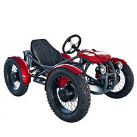 Quad électrique tout-terrain 4x4 rouge avec suspension indépendante pour la conduite en extérieur