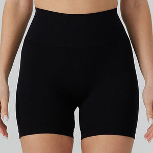 Vente en gros de shorts de gym pour femmes, taille haute, course à pied, en nylon, yoga athlétique, motard personnalisé, sans couture, short de yoga Troa Deportiva Mujer - Product Image 2