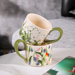 Sens avancé vintage de tasse à café et soucoupe set niche ins mug - Product Image 6