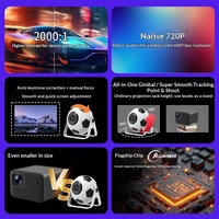 Nouveau projecteur intelligent portable 1080P ultra haute définition pour le football 2026, 3D intégré, home cinéma CRT, garantie 30 jours