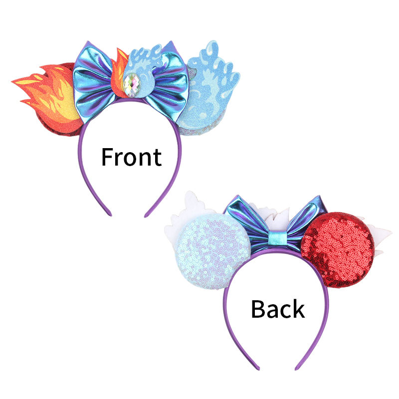 NEW Designs Mouse Ears Headband Cartoon Water Fire Popular Character Hairbands Kids Adults Party Cosplay