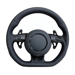 Volante de cuero duradero de fibra de carbono Real para <span class=keywords><strong>Audi</strong></span> A3 A4L A5 A6L A7 <span class=keywords><strong>A8</strong></span> Q5 Q7 Q8 TT R8, volante de coche Universal de lujo - Product Image 5