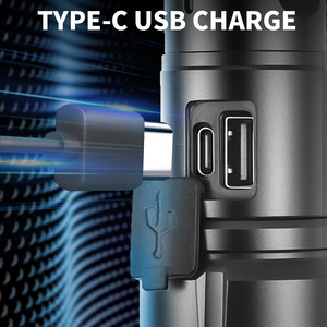 XHP70 30W LED ไฟฉายสีขาวแบบชาร์จไฟได้ แสงซูมระยะไกล - Product Image 4