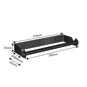 YOTO in acciaio inox senza trapano carta carta lunga Dispenser stile moderno Rack porta rotolo di carta per cucina bagno - Product Image 4