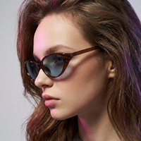 Lunettes de soleil de créateur PC+CP de haute qualité pour femmes et hommes, monture écaille de tortue rétro, verres ovales anti-UV, style œil de chat