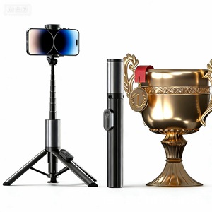 Diudiu Selfie Stick Floor <b>Standing</b> Tripod Aluminum Alloy Fold Rotatable With Remote <b>Control</b> For Travel Concert Use - Product Image 2