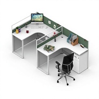 Postes de travail modulaires en forme de L Greatway 2 4 6 Cubicles, bureaux de personnel de bureau, cloisons de bureau, mobilier de bureau