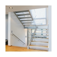 Escalier en acier au carbone sur mesure pour maison et villa modernes