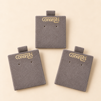 Cartes de présentation de bijoux personnalisées haut de gamme avec effet gonflé et marquage personnalisé, pour boucles d'oreilles et colliers, destinées aux petites entreprises de bijouterie