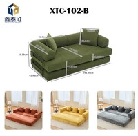 XTC Dreisitzer-Kompressionssofa Komfortables Weiches Bett Faltbares Design Couch-Bett Sofa für Wohnzimmer Gäste