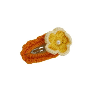 Petites pinces à cheveux simples <span class=keywords><strong>en</strong></span> forme <span class=keywords><strong>de</strong></span> fleur, tissées à la main, fabriquées par la tisseresse, petits accessoires - Product Image 5