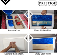 Résine époxy à faible viscosité, écologique, transparente comme du cristal, pour table, comptoir, résine époxy pour le travail du bois