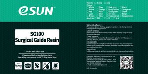 Resina para Guías Quirúrgicas SG100, 405nm, 1kg, 100% Pureza, Dental 3D - Product Image 2