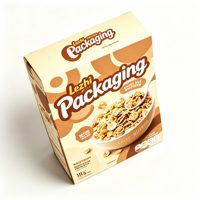 Scatola di Cartone per Cereali con Stampa Personalizzata del Logo, Scatola per Conservazione Cereali, Scatola Ecologica per Biscotti