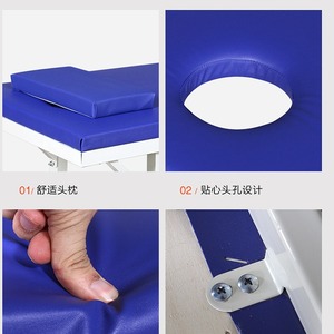 Table de massage avec cadre en métal, éponge de densité moyenne, durable, pour la thérapie par massage, utilisation en salon de beauté - Product Image 5