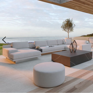 Canapé modulaire moderne de grande taille, sections d'angle droite, revêtement en tissu, 3 pièces, canapé sectionnel avec chaise longue pour salon, hôtel - Product Image 6