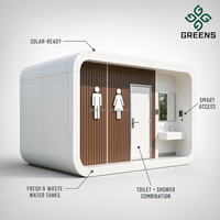 Toilettes portables modernes en panneaux sandwich robustes, écologiques, durables, faciles à installer, pour parcs, appartements, immeubles de bureaux