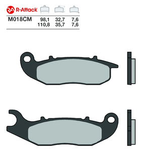 Plaquettes de frein moto R-Attack M018CM Carbone Céramique Avant Homologuées R90 - Product Image 1