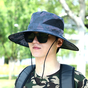 Sombrero de camuflaje de verano para hombre y mujer, sombrero de pescador para exteriores con protección UV transpirable y de ala ancha - Product Image 5