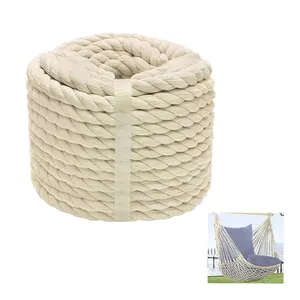 Hh corda trançada de algodão para móveis, corda torcida, durável, personalizada, para móveis ao ar livre