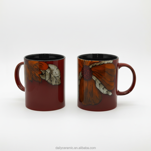 Tasse à thé en porcelaine de luxe avec bordure dorée, peinte à la main, motif floral, pour la maison, le bureau, cadeau, mug à café en céramique coloré, lot de 12 - Product Image 6
