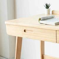 Bureau en bois moderne, minimaliste, écologique et durable, petit bureau de travail avec rangement pour le bureau à domicile et la chambre