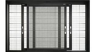 Ventana Corredera de Aluminio con Aislamiento Térmico, con Rejilla de Protección y Mosquitera para Casa Africana - Product Image 2