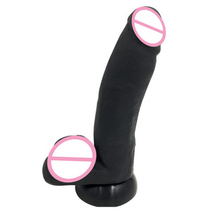巨大なサイズの肉黒ピンク人工ペニスディルド大人のおもちゃゴムペニス - Product Image 5