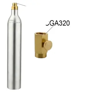 Цилиндр СО2 с пищевым 425 г СО2, используемый для 60 л машины для приготовления соды, одноразовый СО2 цилиндр