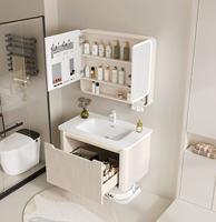 Meuble de salle de bain rectangulaire moderne en aluminium, finition laquée, miroir inclus, écologique, résistant à l'eau