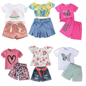 Proveedor Mayorista de Ropa, Lote Mixto de Ropa Infantil Nueva de Marca, Conjuntos de Ropa Infantil de Poliéster Brillante, Fardos de Ropa para Niños, Verano - Product Image 1