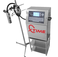 Máquina automática de codificación de impresión de inyección de tinta con fecha de caducidad de código de lote de 3 filas de caracteres pequeños con cinta transportadora
